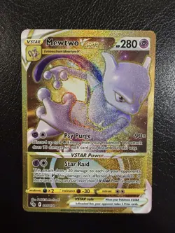 Pokemon Go Mewtwo VSTAR 86/78 Secret Rare TCG Card - NM - Image 1