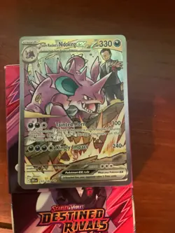 Team Rockets Nidoking EX 233/182 Sv10 Destined Rivals Pokemon Card NM - Image 1