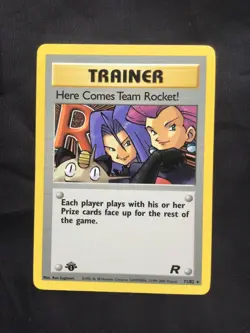 Pokemon Cards: Team Rocket 1st Edition Rare: Here Comes Team Rocket! 71/82 - Image 1