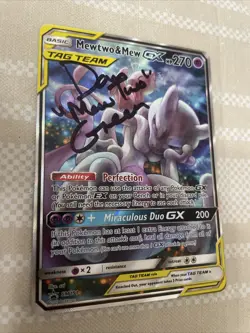 Pokemon TCG Mewtwo & Mew Tag Team GX Promo Holofoil Card SM 191 Pack Fresh Auto - Image 2