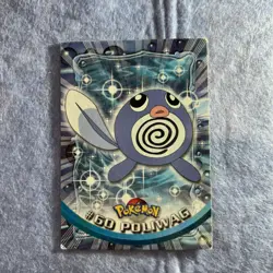 Pokemon Topps Poliwag #60 Series 1 Card Blue Label - Image 1
