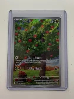Pokemon TCG Applin 185/167 Twilight Masquerade Illustration Rare Card NM - Image 2