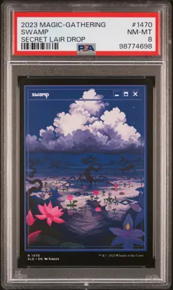 2023 MAGIC: THE GATHERING SECRET LAIR DROP #1470 SWAMP PSA 8 - Image 1