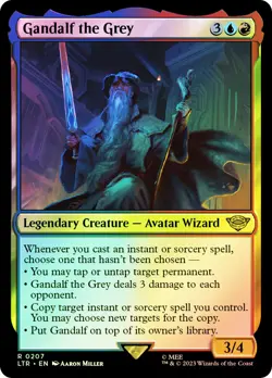 MTG FOIL Gandalf the Grey - The Lord of the Rings #207 - Image 1