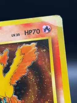 Pokemon TCG Japanese 1997 Moltres Rare Holo - Mystery of the Fossil SWIRL - Image 2