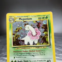 Meganium Neo Genesis Holo Rare 10/111 Pokemon TCG WOTC Vintage HP 2000 ⭐ - Image 2