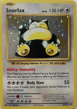 POKEMON SNORLAX #XY179 PROMO BLACK HOLO - Image 1