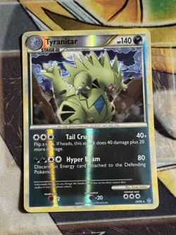 2010 Pokemon, Unleashed, #26/95 Tyranitar, Reverse Holo Rare NM - Image 1