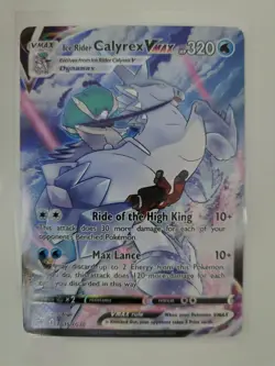 Pokemon TCG Ice Rider Calyrex VMAX Astral Radiance Holo Ultra Rare TG15/TG30 - Image 1