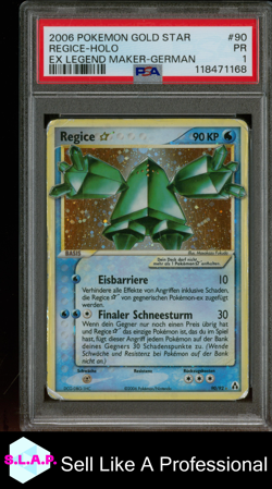 REGICE-HOLO EX LEGEND MAKER-GERMAN POKEMON EX LEGEND MAKER 2006 GOLDSTAR PSA 1 - Image 1