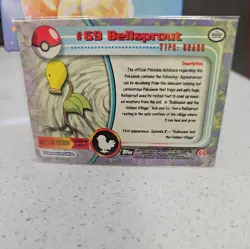 1999 Topps Pokemon TV Animation Series 1 Bellsprout #69 Foil - Image 2