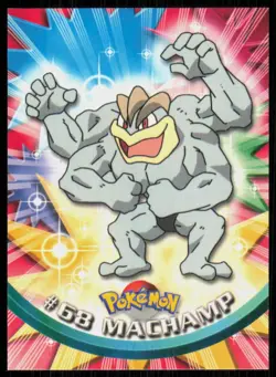 1999 Topps Pokemon TV Animation Series 1 Machamp Green Logo #68 - Image 1