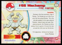 1999 Topps Pokemon TV Animation Series 1 Machamp Green Logo #68 - Image 2