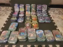 Pokemon TCG Tins Empty Storage Tins, Set Of 30 Different Sets - Image 1