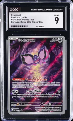 2024 POKEMON SVP EN-SV BLACK STAR PROMO #129 PECHARUNT CGC 9 - Image 1