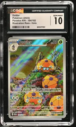 DOTTLER Paradox Rift Illustration Rare #184 CGC 10 Pokemon [Nostalgium] - Image 1
