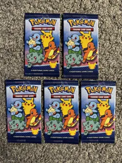 Pokemon Celebrations McDonalds 25th Anniversary Sealed Packs Lot of 5 Packs - Image 1