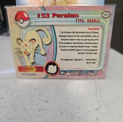 1999 Topps Pokemon TV Animation Series 1 Persian #53 Foil - Image 2