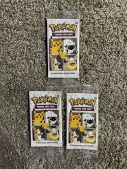 3x Pokemon TCG General Mills 25th Anniversary Booster Pack Factory Sealed NEW - Image 1