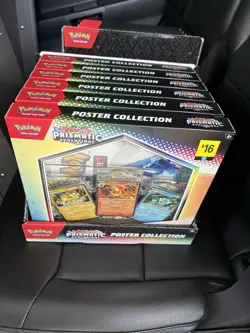 Pokemon TCG PRISMATIC EVOLUTIONS Poster Collection X6 WITH Display Box #5 Read - Image 2