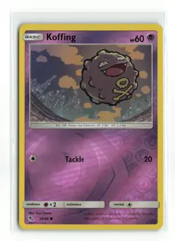 KOFFING 28/68 HIDDEN FATES REVERSE HOLO POKEMON TCG NM - Image 1