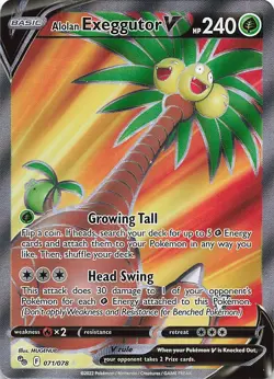 Pokemon GO Alolan Exeggutor V (Full Art) #071/078 - Image 1
