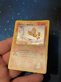 1x 1999-2000 Pokemon BLAINE’S MOLTRES HOLO Gym Heroes 1/132 WOTC Played Old - Image 4