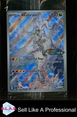 N´S RESHIRAM POKEMON 167/159 2025 JTG ENHANCED BOOSTER BOX TOPPER ENGLISH - Image 1