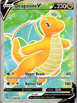 Pokemon TCG Dragonite V 76/78 Pokmon GO NM - Image 1