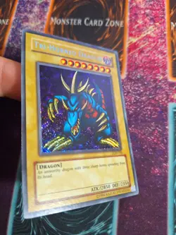 Yu-Gi-Oh! Tri-Horned Dragon LOB-000 OG Unlimited Reverse Secret Rare NM/LP - Image 2