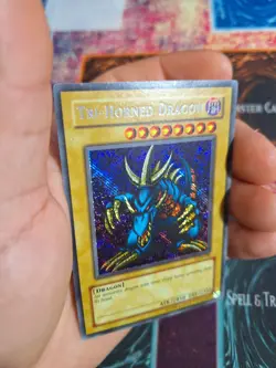 Yu-Gi-Oh! Tri-Horned Dragon LOB-000 OG Unlimited Reverse Secret Rare NM/LP - Image 3