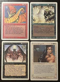 1994 Magic The Gathering Revised Lot of 4 Rare Cards HP-MP Shivan Dragon +3 More - Image 1
