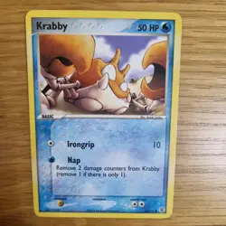 KRABBY 66/112 POKEMON CARD (EX LEAFGREEN & FIRERED SET) - Image 1