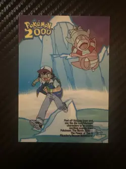 2000 Topps Pokemon Ash Slowking Movie 2000 Sticker Card - 1 of 10 - Image 1