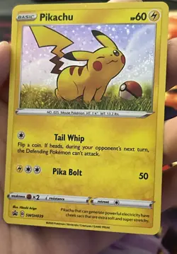 Pikachu SWSH039 SWSH: Sword & Shield Promo Cards Holo with SWIRL VLP - Image 3