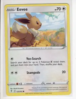EEVEE EVOLVING SKIES SET POKEMON CARD 125/203 NM/M - Image 1