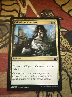 Mtg Magic Modern Masters 3 Call Of The Conclave Black Ink Error Misprint Card - Image 1