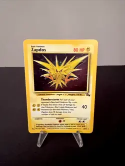 Zapdos Fossil Holo Pokemon Card - 1999 WOTC Unlimited 15/62 - Vintage NM/LP - Image 1