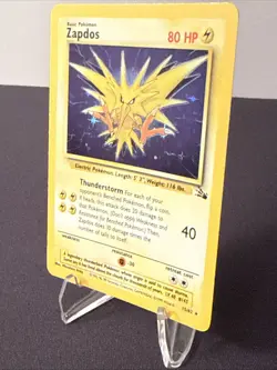 Zapdos Fossil Holo Pokemon Card - 1999 WOTC Unlimited 15/62 - Vintage NM/LP - Image 2
