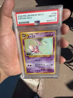 PSA 8 Espeon Holo No. 196 Neo Discovery Near Mint Japanese Pokemon Card - Image 2