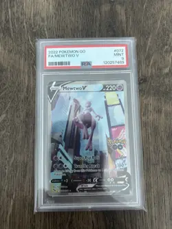 PSA 9 Mewtwo V 072/078 Pokemon Go Full Art Holo Graded Card - Image 1