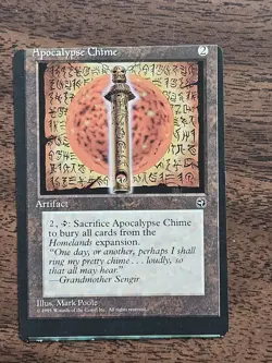 Apocalypse Chime (Homelands) MISCUT Shows Portion Of Green Card - Image 1