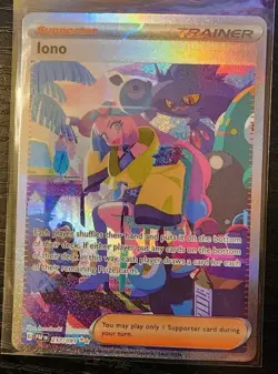 Pokemon Paldean Fates Iono Trainer Card 237/091 Raw Single Card Sir - Image 1