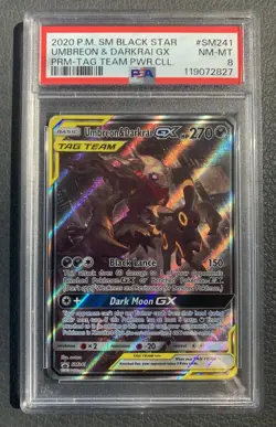 Pokemon Umbreon Darkrai GX Tag Team Holo Black Star Promo Card SM241 - Image 1