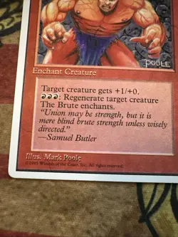 Mtg Magic Alternate 4th Edition Registration Error The Brute Misprint Error Card - Image 5