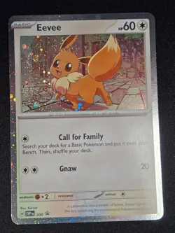 Eevee - SVP 200 Pokemon TCG Destined Rivals Cosmos Holo Black Star Promo Card - Image 1