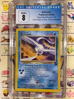 Articuno ~ Black Star Promos Error Illustrator ~ #22 ~ CGC 8.5 ~ Pokemon 2000 - Image 1