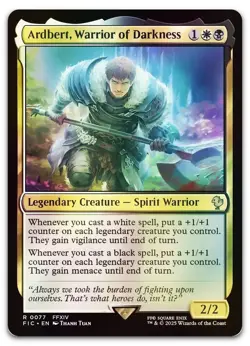 Ardbert, Warrior of Darkness (Surge Foil) #77 (NM) Final Fantasy FIC Magic MTG - Image 1