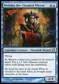 MTG Magic the Gathering Meloku the Clouded Mirror (52/245) Modern Masters LP - Image 1