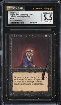 1993 MAGIC: THE GATHERING LTD ED ALPHA MIND TWIST CGC 5.5 Artist Auto Cgc 10 - Image 1